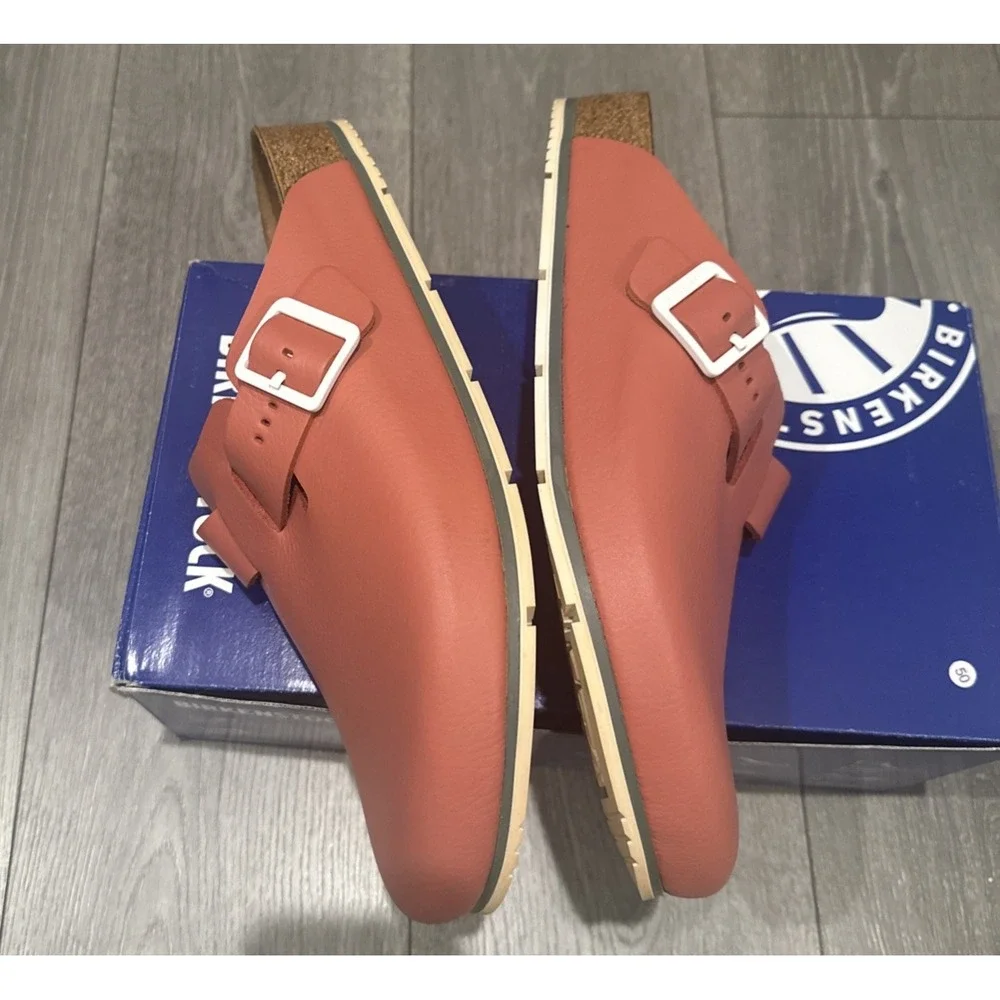 Birkenstock Unisex EU47 L16M14 Regular Boston PRO Clogs Mars Red Coated Leather